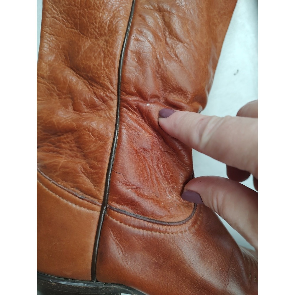 Tony Lama 1012 L Womens Cognac Brown Leather Western Cowboy Boots Size 6 M - Picture 5 of 15